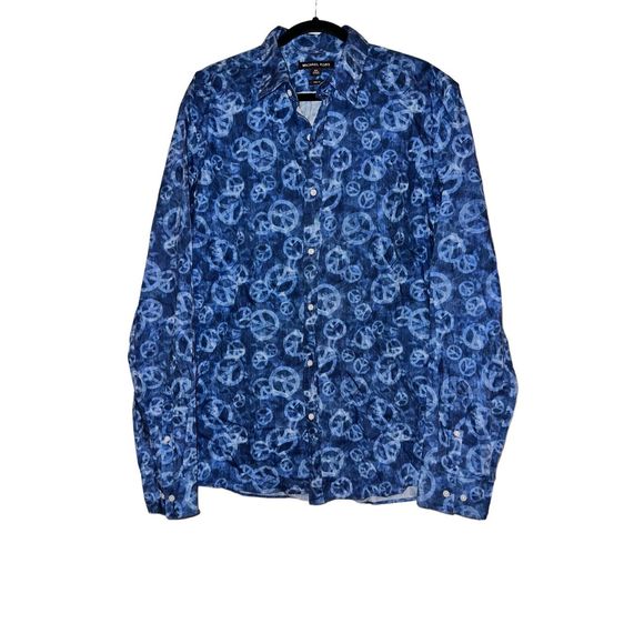 New Mens Michael Kors Long Sleeve Button Down XXL
